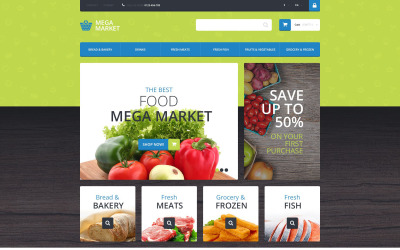Responsive Food Shop Prestashop #51878
