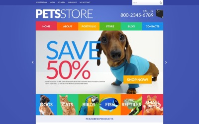 Responsive Pets Store Woocommerce #51843