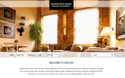 Responsive Website Vorlage für Wohndekor #51857