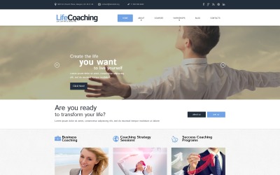 Responsive WordPress thema over Life coach №51819