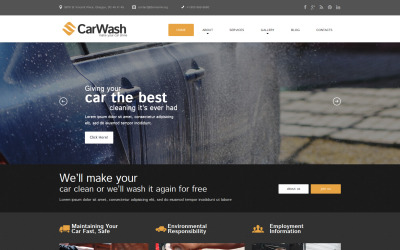 Responsivt WordPress-tema för biltvätt