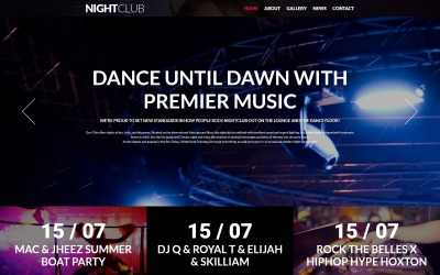 Responsywny szablon Joomla Night Club - Night Club Clean #51887
