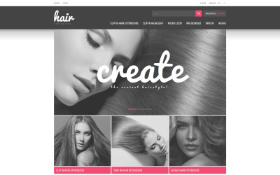 Reszponzív Hair Extensions Store PrestaShop sablon 51837