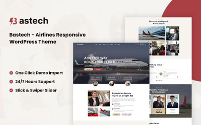 Bastech - Tema WordPress responsivo para companhias aéreas