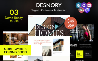 Desnory – Premier többcélú WordPress CMS Elementor téma