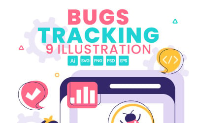 9 Bugs Tracking Tool Illustration