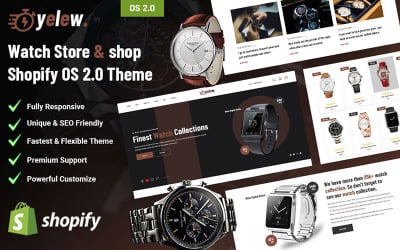 Yelew - Loja de relógios e loja Shopify OS 2.0 Theme