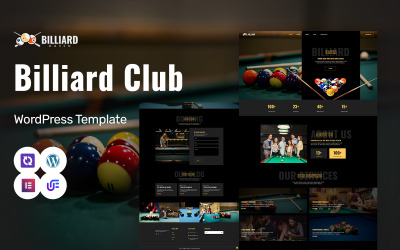 Biliárd Haven – medence és biliárdklub WordPress Elementor téma