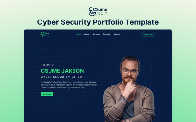 Csume – Responsiv Cyber Security Portfolio Next.Js Mall