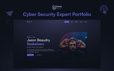 Csume v3 – Шаблон портфоліо Cyber Security Next.js