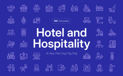 Hotel- en gastvrijheidspictogramset
