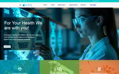 JL Genetics Clinic Lab &amp;amp; Science Research Joomla 6 Template