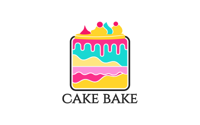 Kuchen-Logo-Vorlage mit individuellem Design