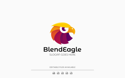 Modernes, farbenfrohes Adler-Logo-Design