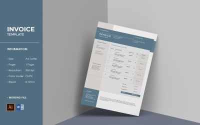 Professional Invoice Template | Customizable Format