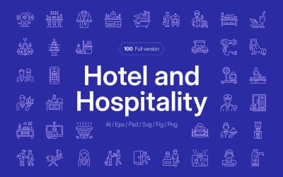Symbolsatz für Hotel und Gastgewerbe