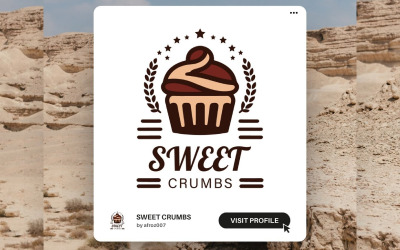 Modello di logo SweetWhisk Bakery: perfetto per panetterie e pasticcerie