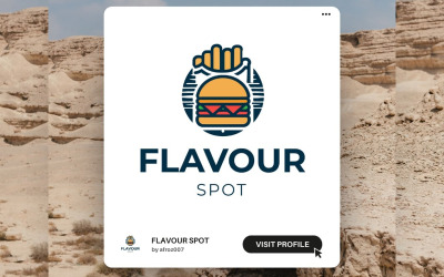 Szablon logo Flovour Spot – idealny do szybkich posiłków i aplikacji kulinarnych
