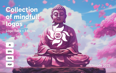 MindFlow – 极简瑜伽标志包模板