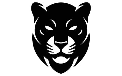 A minimalist logo design a panther