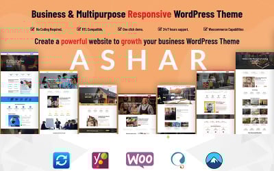Ashar - Business & Multipurpose Responsive Bundle WordPress Theme
