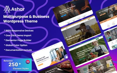 Ashar - Üzleti és többcélú reszponzív IT megoldások WordPress sablon