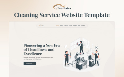 Cleanlates - Szablon strony internetowej dla usług sprzątania