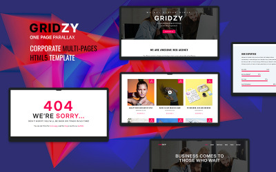 Gridzy - HTML5-mall för kreativa och företagsföretag