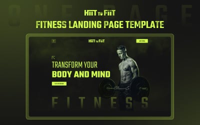 HiitToFiit – Modelo de site de fitness de uma página Elementor