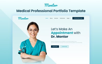 Montor – Elementor-Vorlage für ein Portfolio für medizinische Fachkräfte