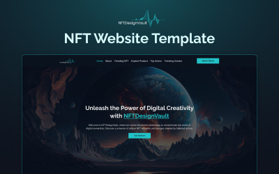 NFTDesignVault - Tek Sayfalık NFT Elementor Şablon Seti