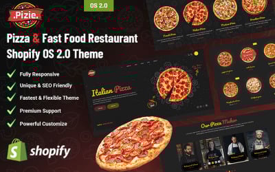 Pizie - Пицца и Ресторан быстрого питания Shopify OS 2.0 Тема