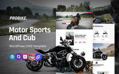 Probike - Tema WordPress Elementor Multiuso para Motor Sports e Cub