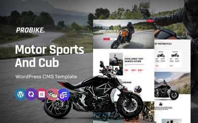 Probike - víceúčelové téma WordPress Elementor pro motoristický sport a mládě