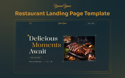 Yummiyaam - Jednostronicowy szablon witryny Elementor dla restauracji