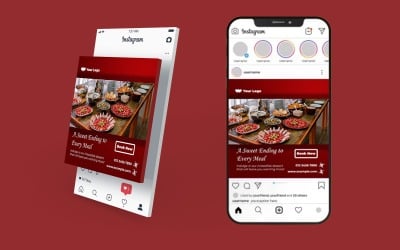BBQ Night Hotel Social Media Templates | PSD Grill Dinner Post Design