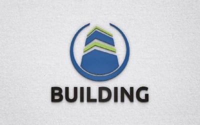 Circle Office Company Corporate Skyscraper Building Business Logo Template
