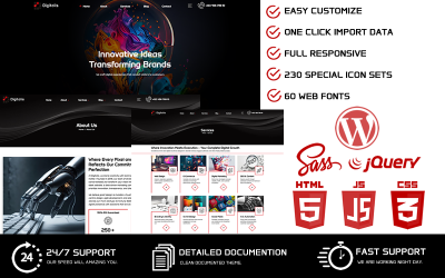 Digitalis - Tema WordPress per agenzia digitale moderna