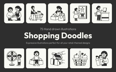 Modern Shopping Drawing Set