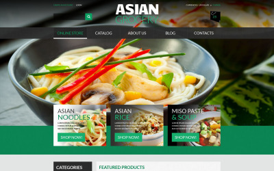 Asiatisches Lebensmittelgeschäft VirtueMart Vorlage
