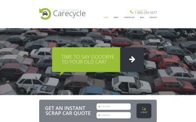 Car Scrap Yard Responsive Website-Vorlage