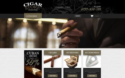 Cigar Smoking Diversion PrestaShop Teması