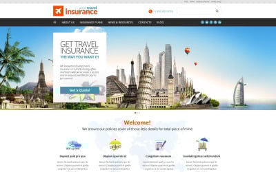 Modèle de site Web réactif d&amp;#39;assurance