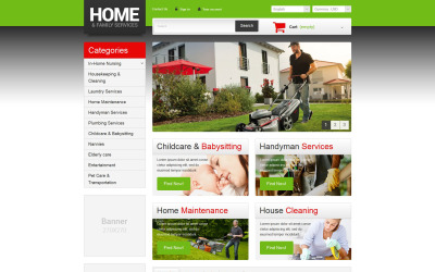 Otthoni családi szolgáltatások PrestaShop téma