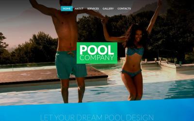 Responsiv webbplatsmall för simbassäng