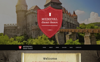 Tema de WordPress de teatro com jantar medieval