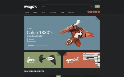 Tema WooCommerce "Tienda de Armas" #51985