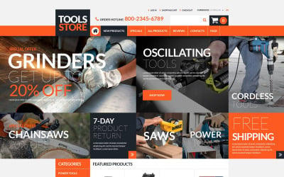 Tools Store ZenCart-Vorlage