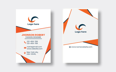 Classy Vertical Business Card Template