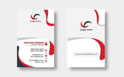 Template for a contemporary corporate vertical business card